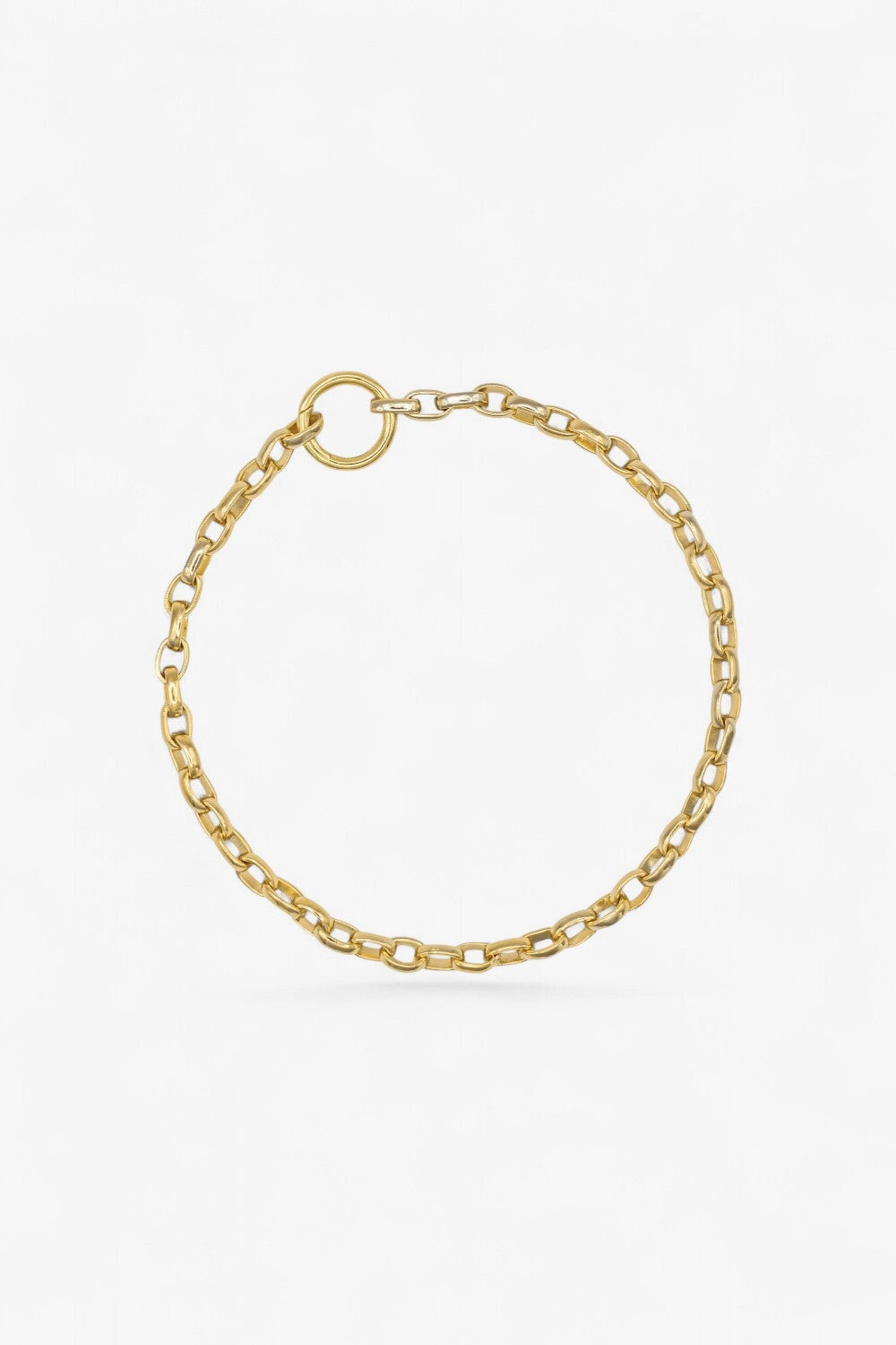 Oval Chain Anklet in Gold