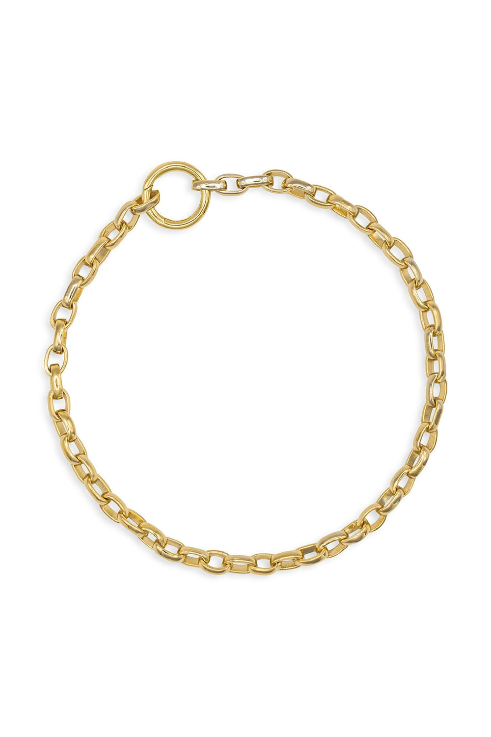 Oval Chain Anklet in Gold