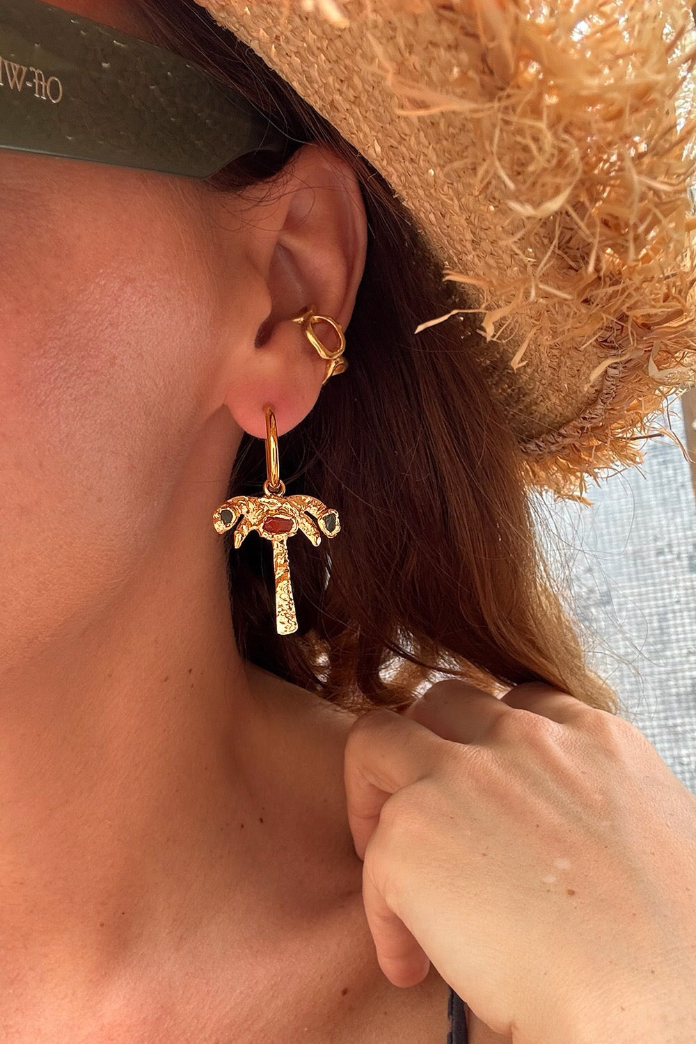 Palmerita Hoops in Gold