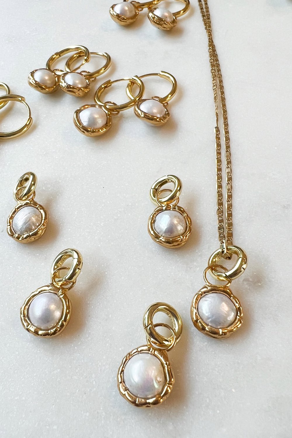 Pearl Charm in Gold