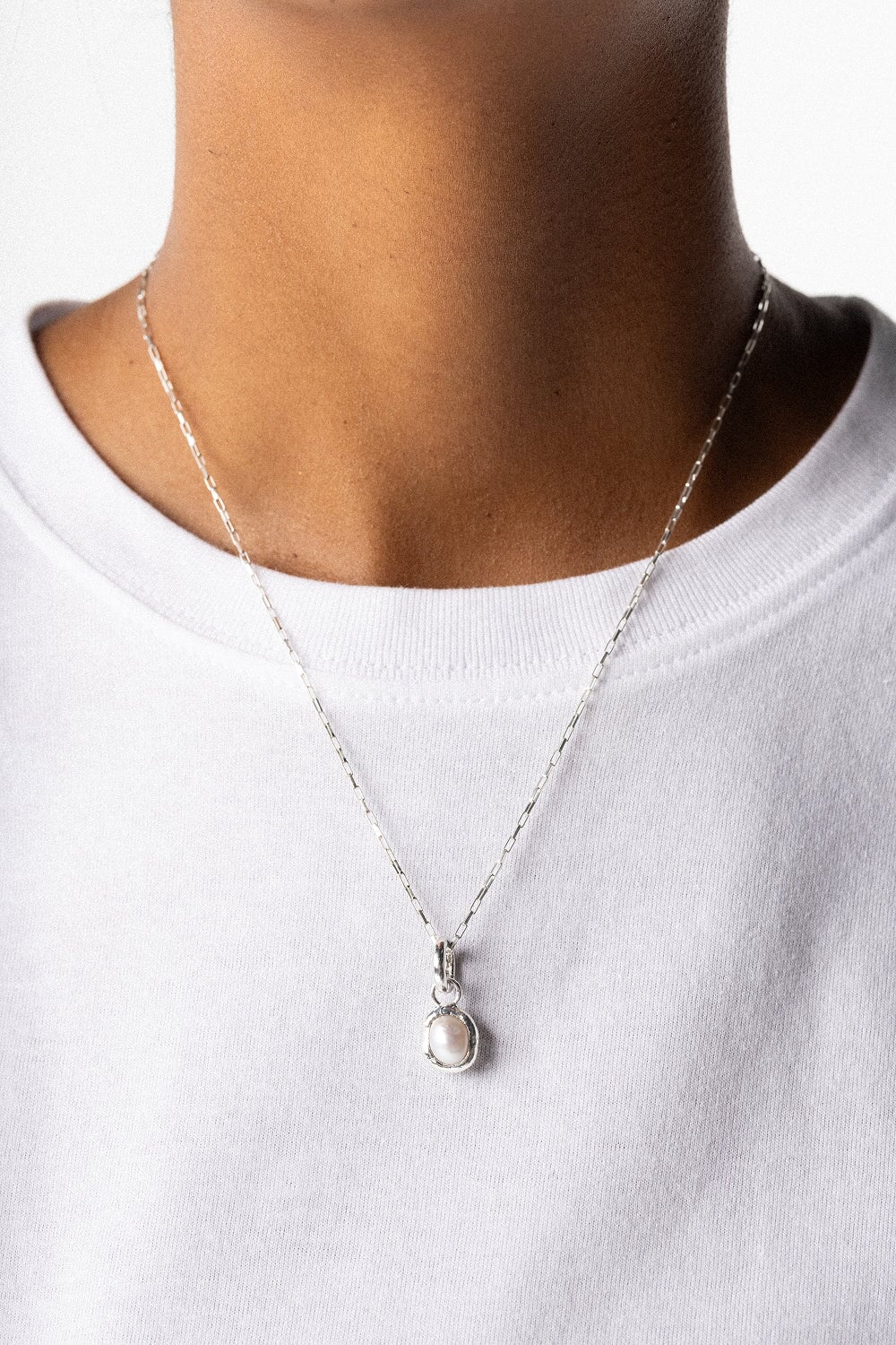 Pearl Charm in Silver