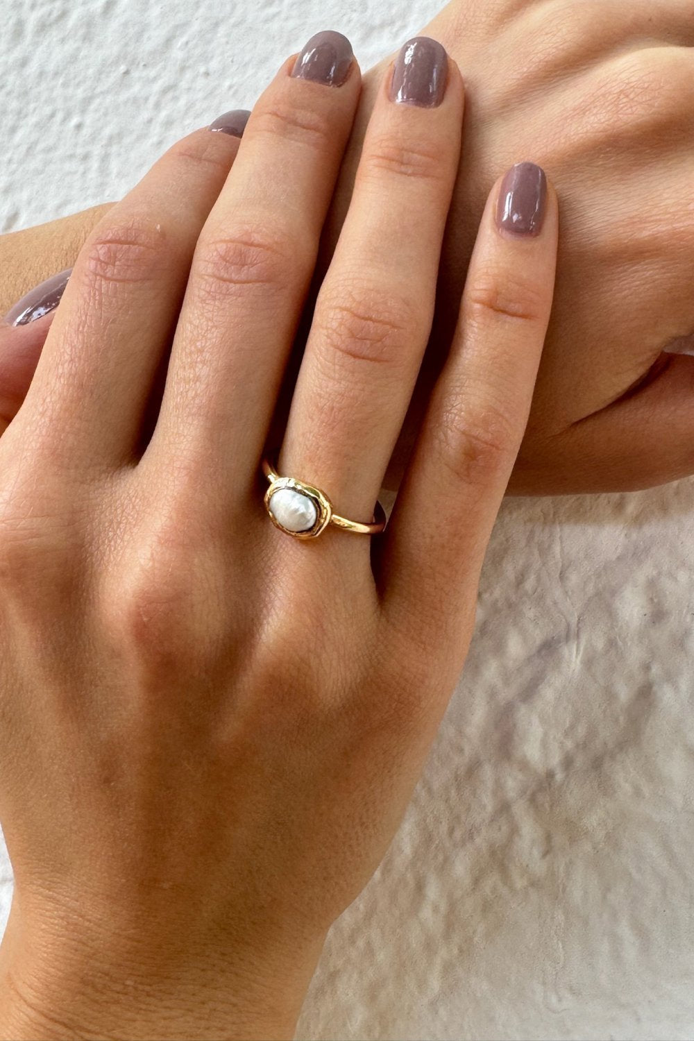 Pearl Ring in Gold