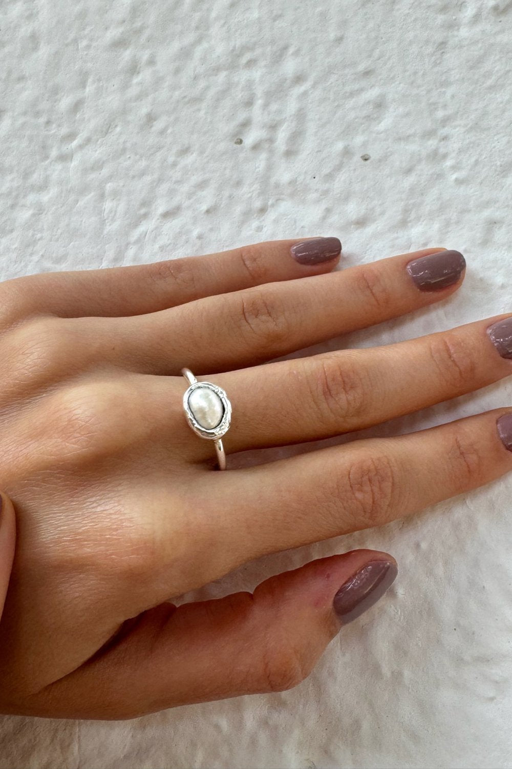 Pearl Ring in Silver