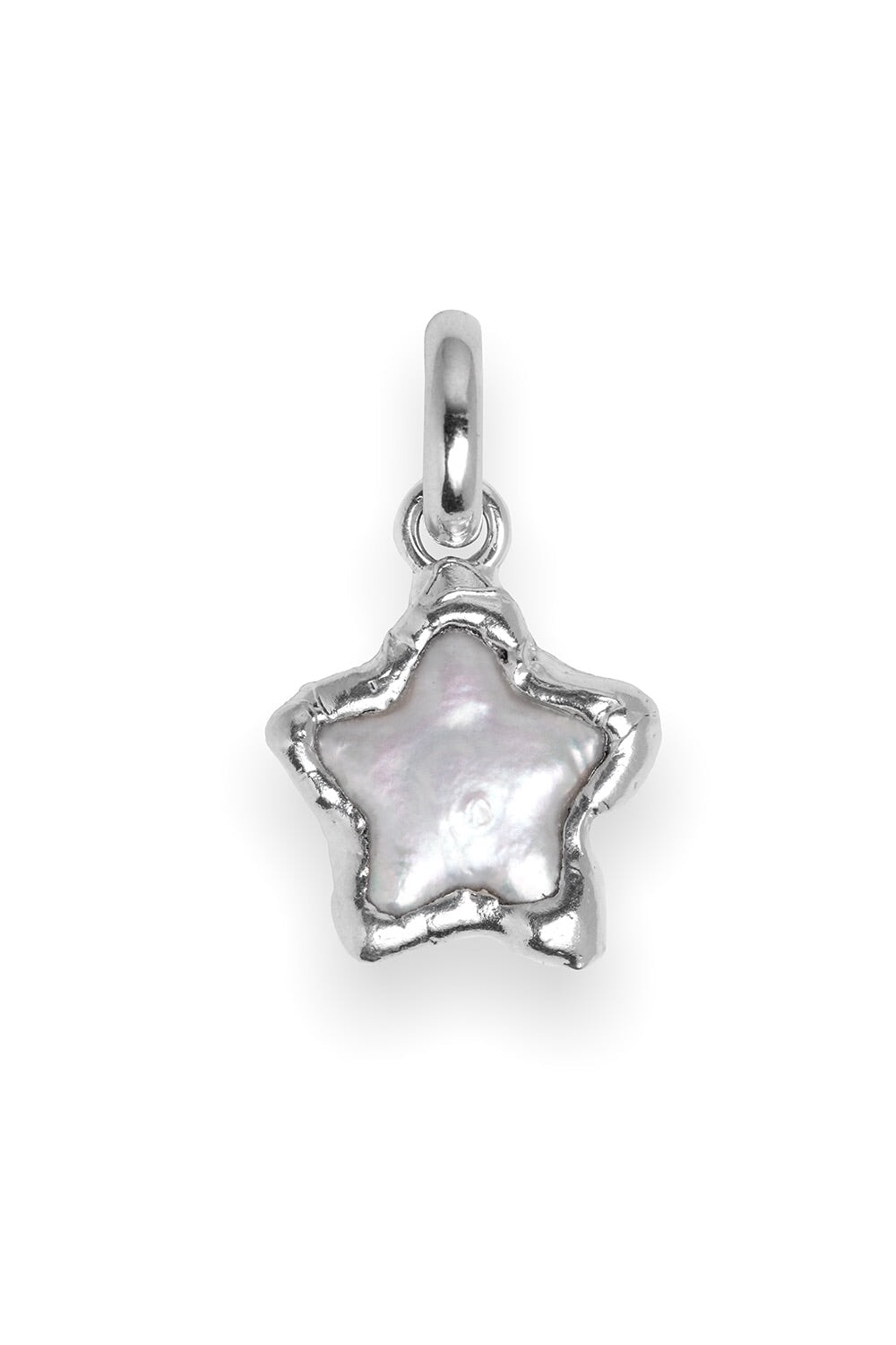 Pearl Star Charm in Silver