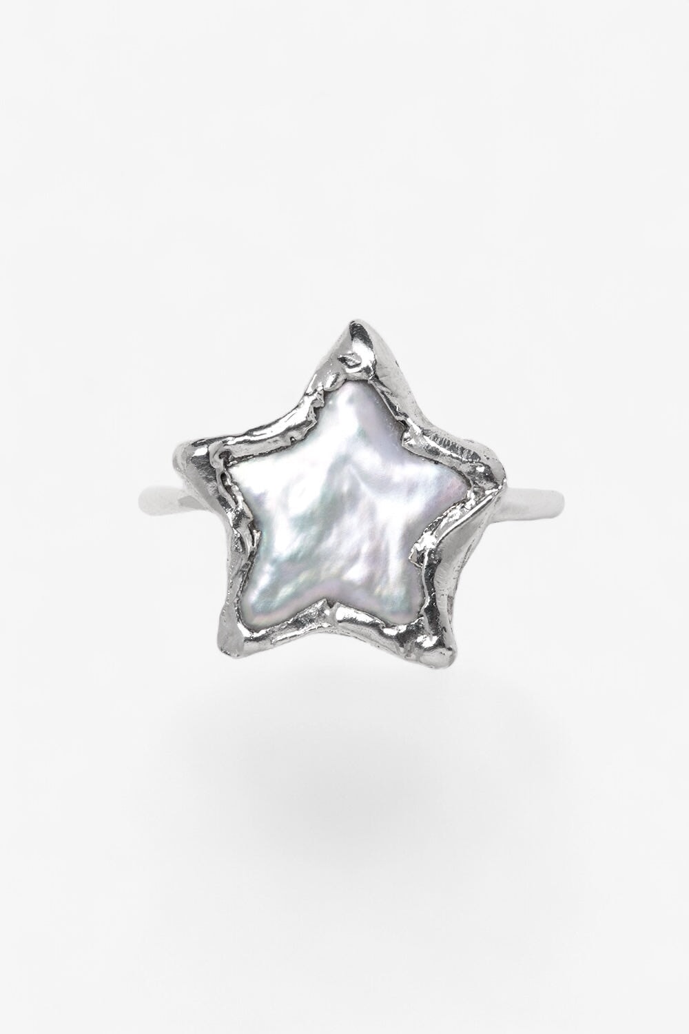 Pearl Star Ring in Silver