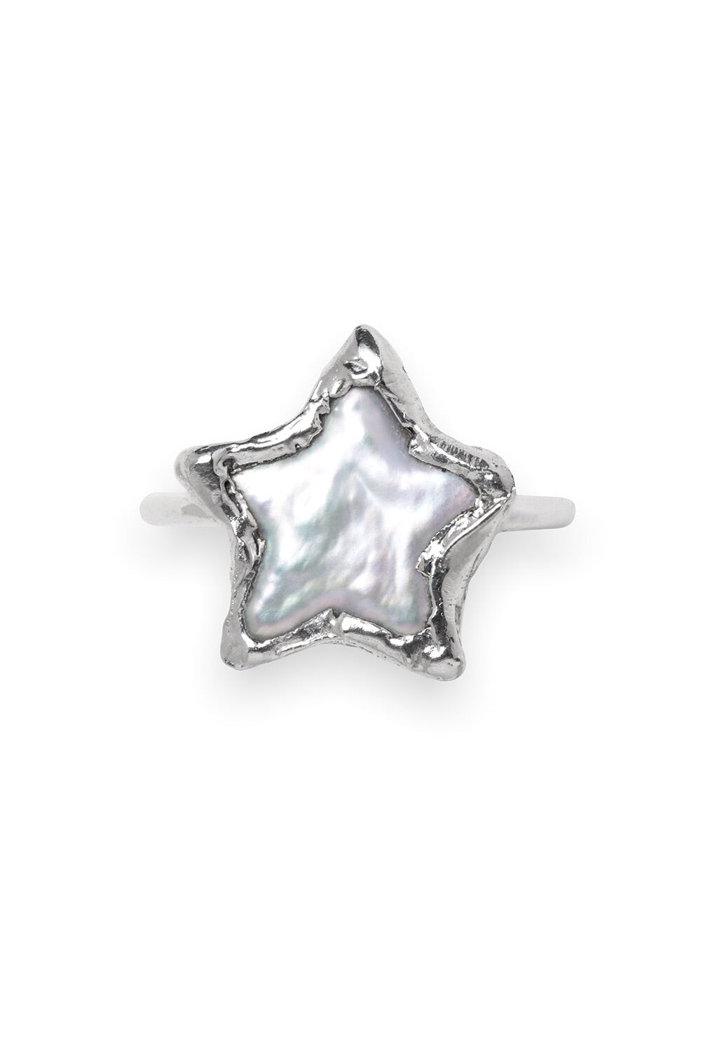 Pearl Star Ring in Silver