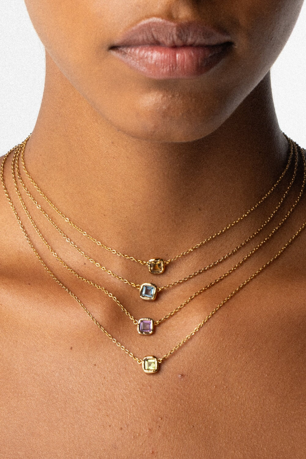 Amethyst Cut Gems Choker