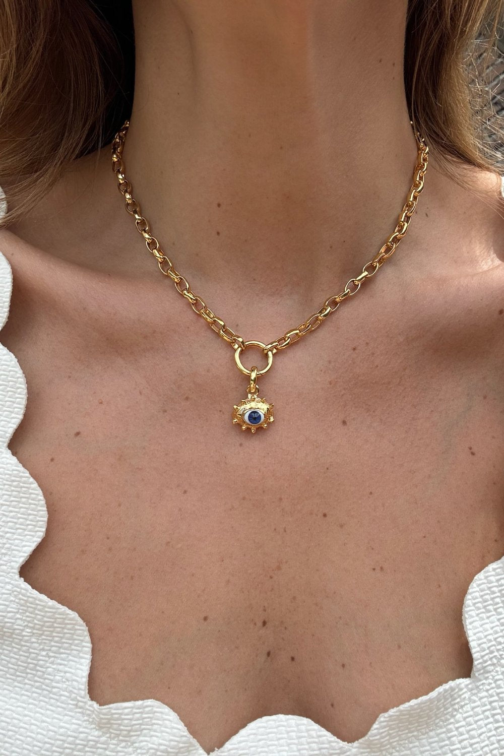 Protective Eye Charm in Gold