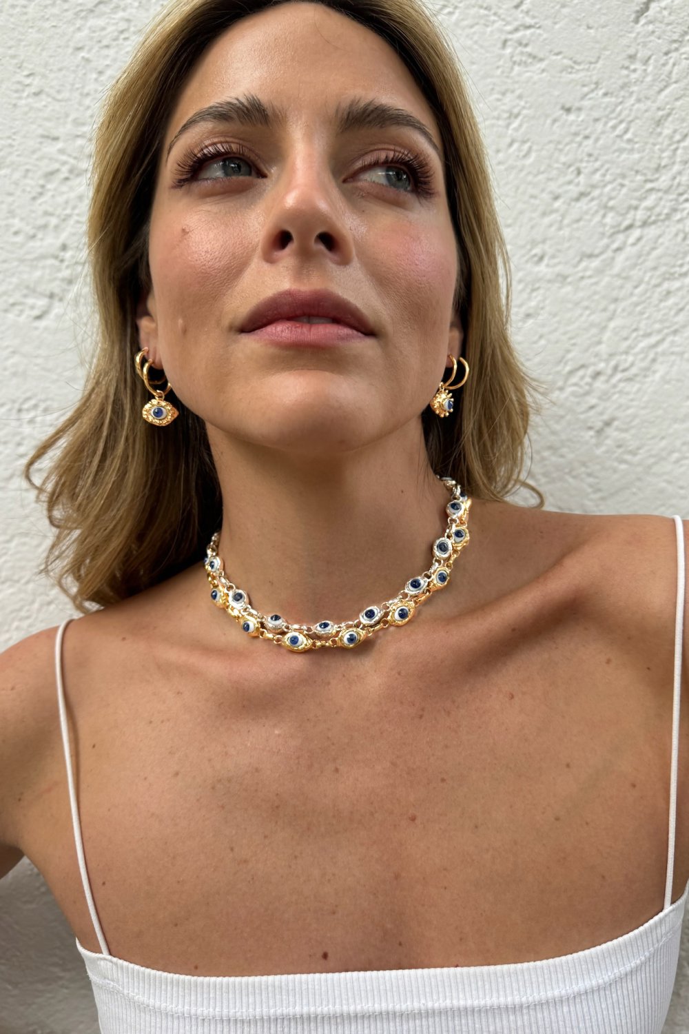 Protective Eye Necklace in Gold