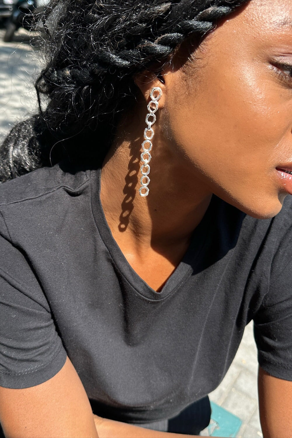 Pulpo Earrings in Silver