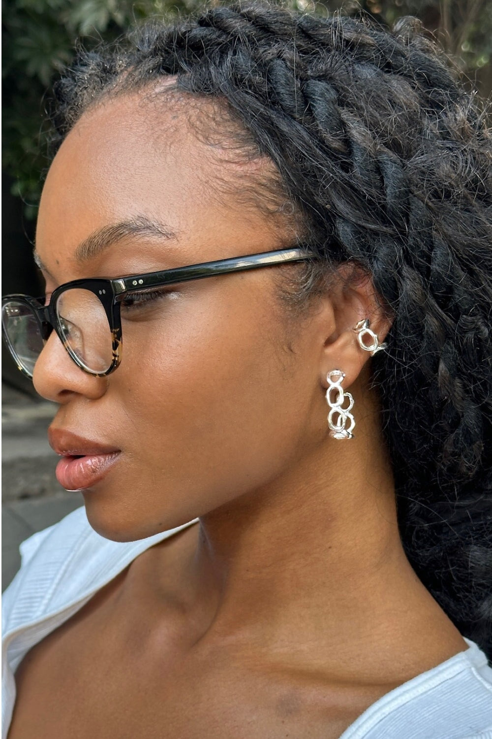 Pulpo Hoops in Silver