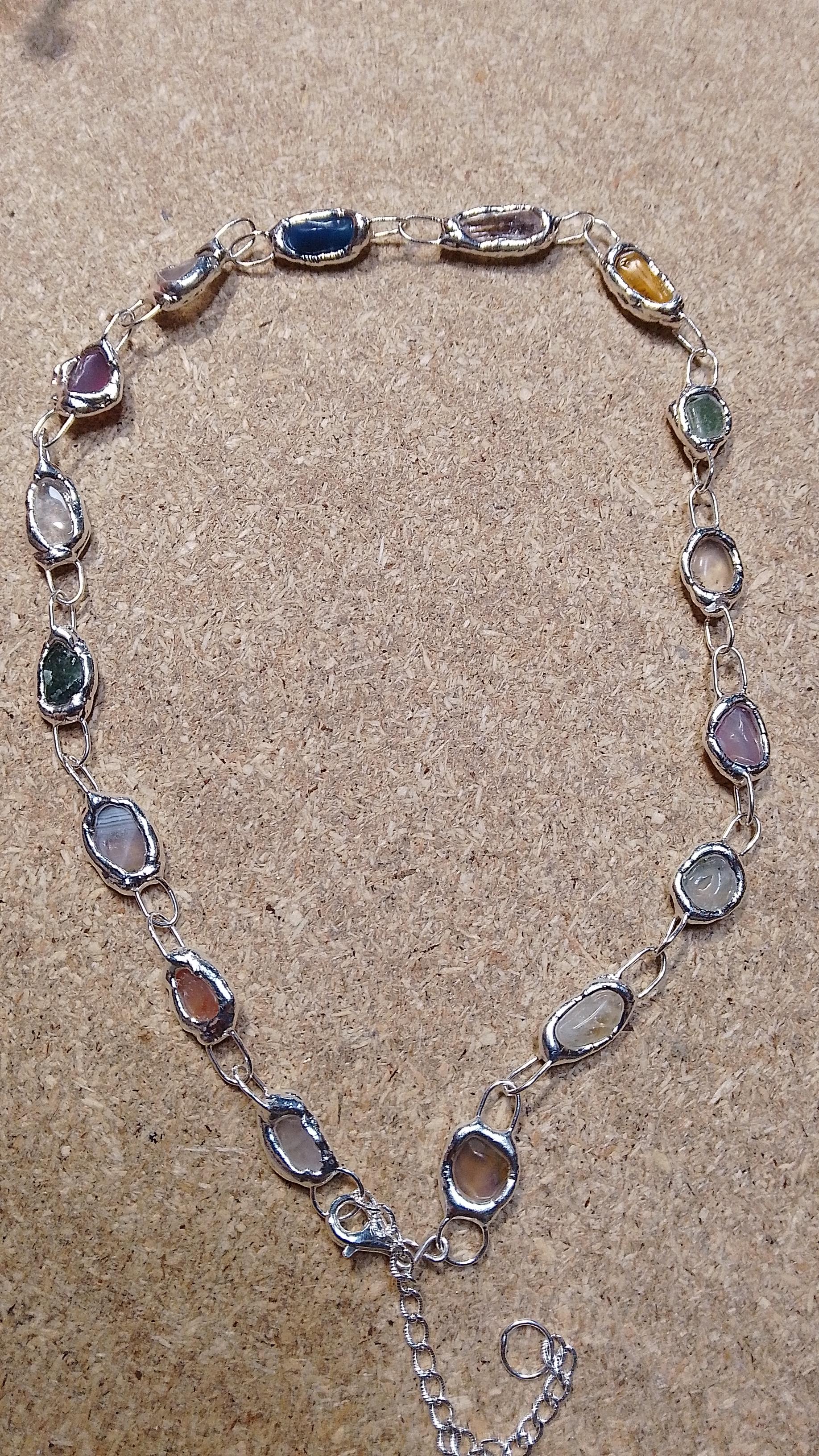 Rainbow Necklace in Silver Jewellery Tea & Tequila