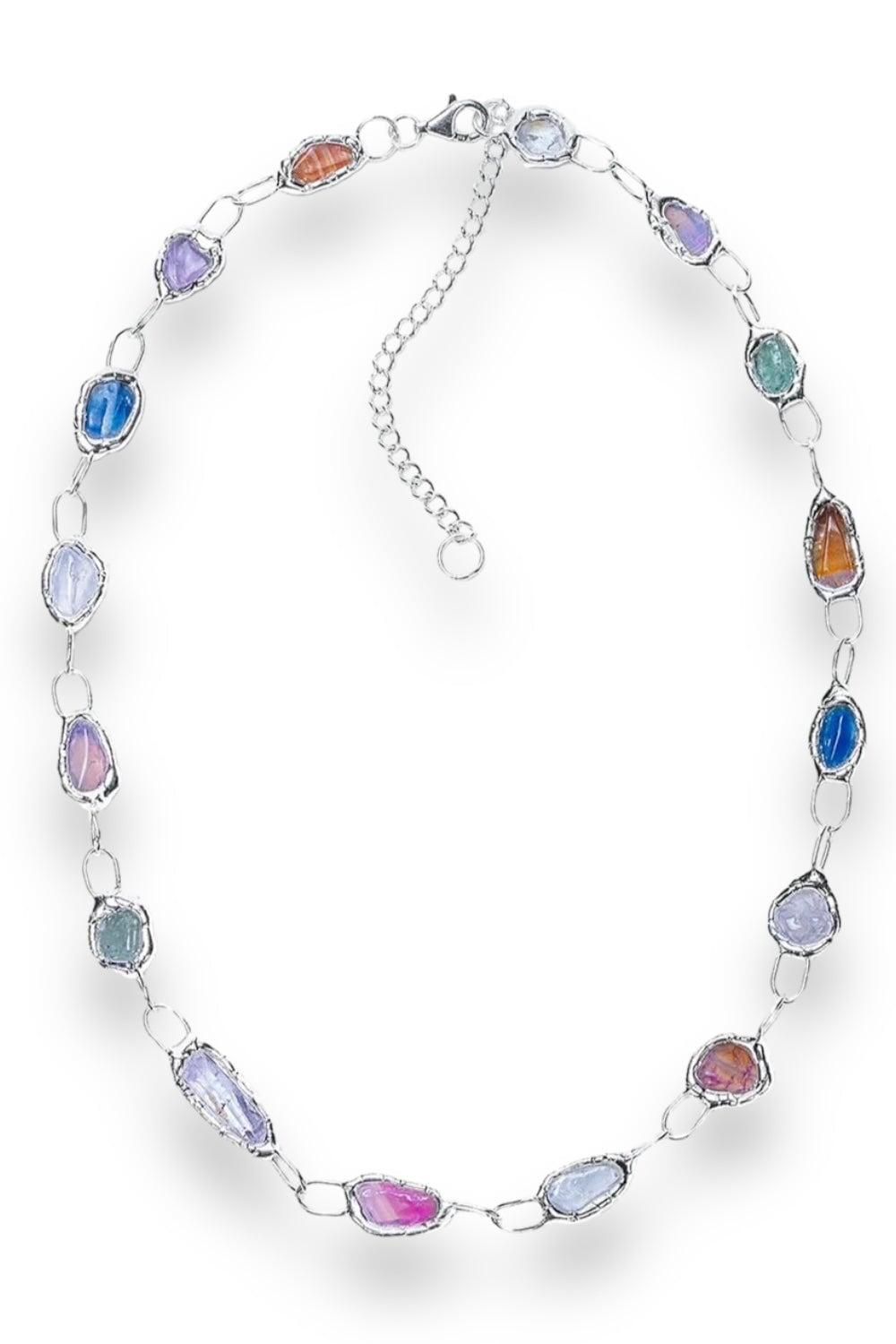 Rainbow Necklace in Silver Jewellery Tea & Tequila