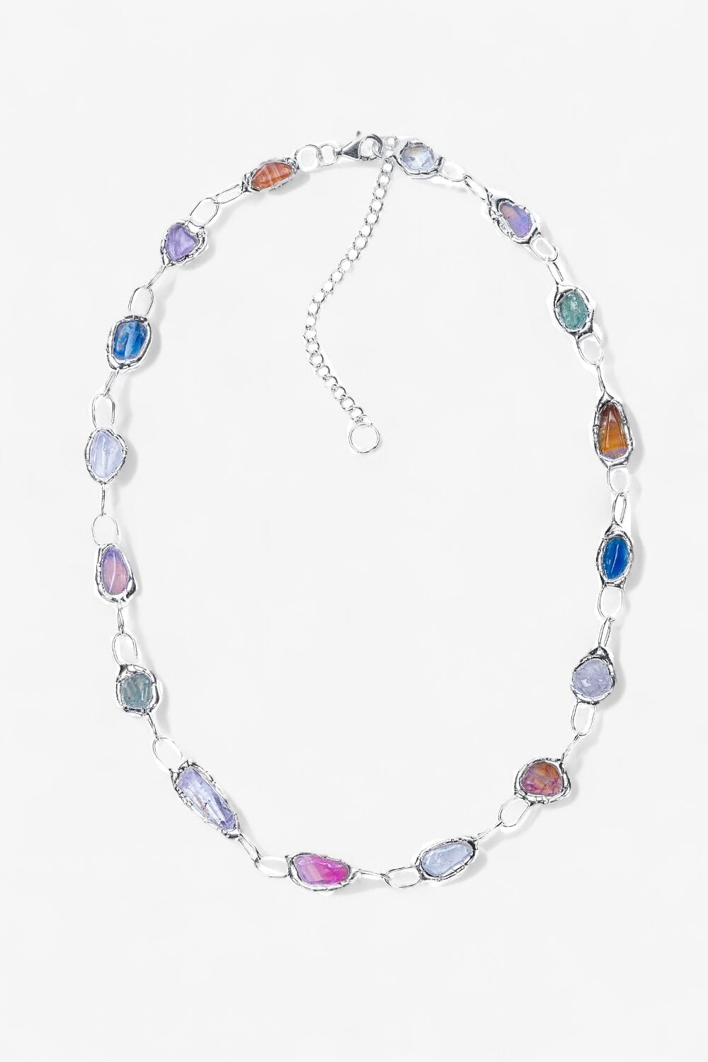 Rainbow Necklace in Silver