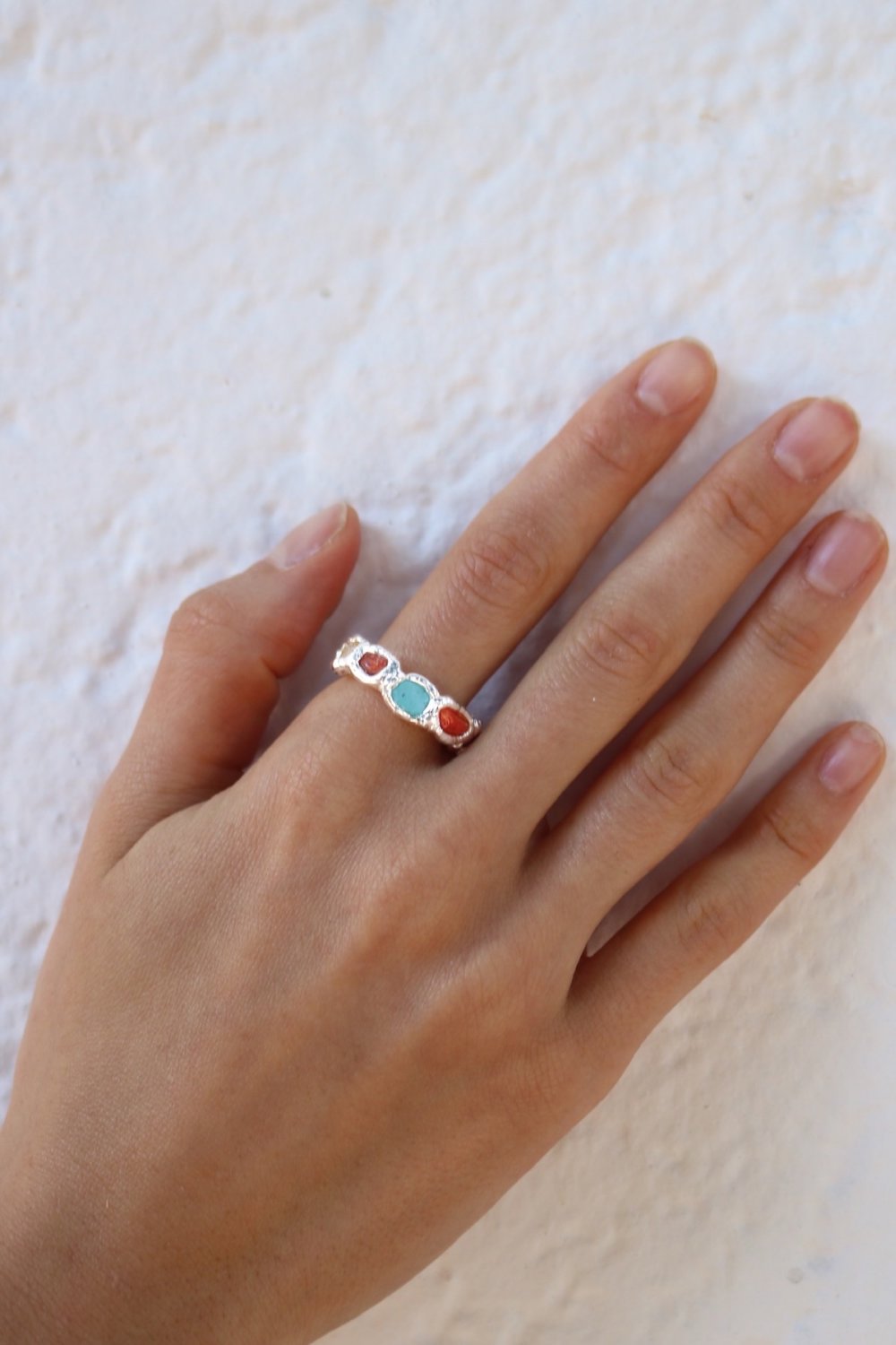 Rainbow Ring in Silver