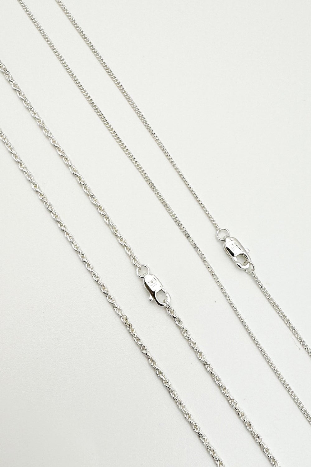 Rope Chain Necklace in Silver