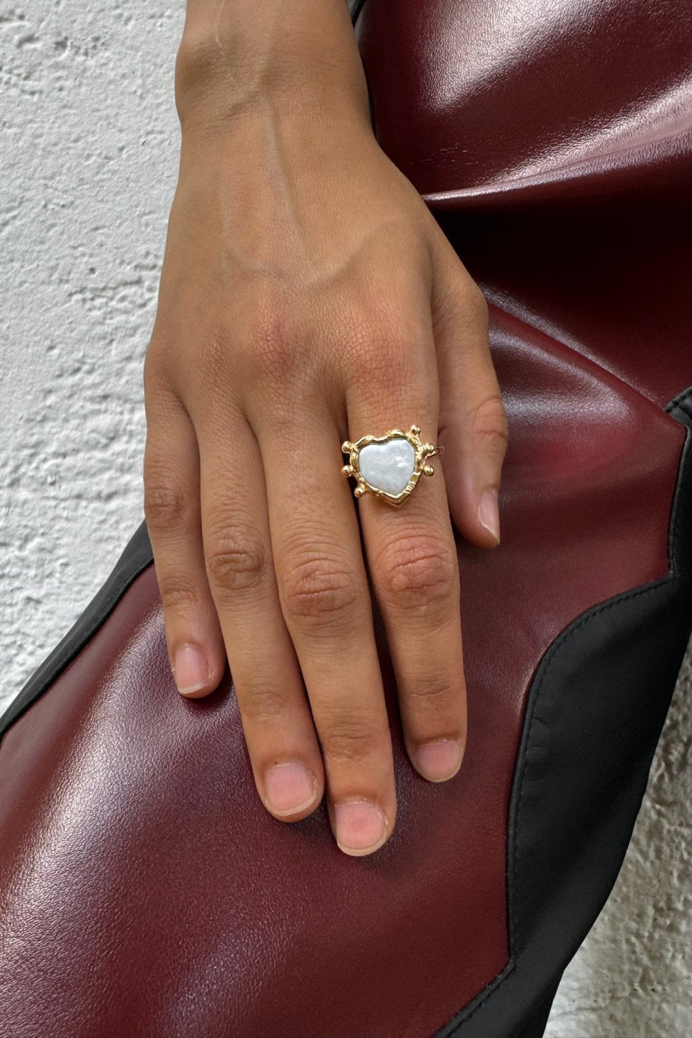 Sacred Heart Pearl Ring