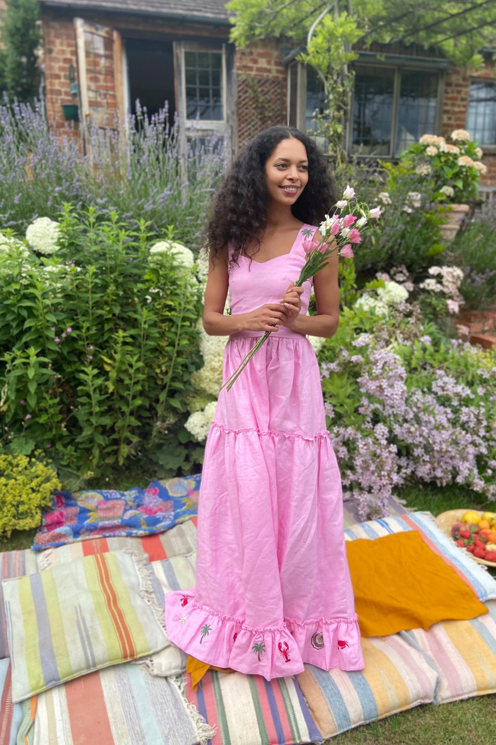 Salsa Dress in Rosita Linen Dress Tea & Tequila