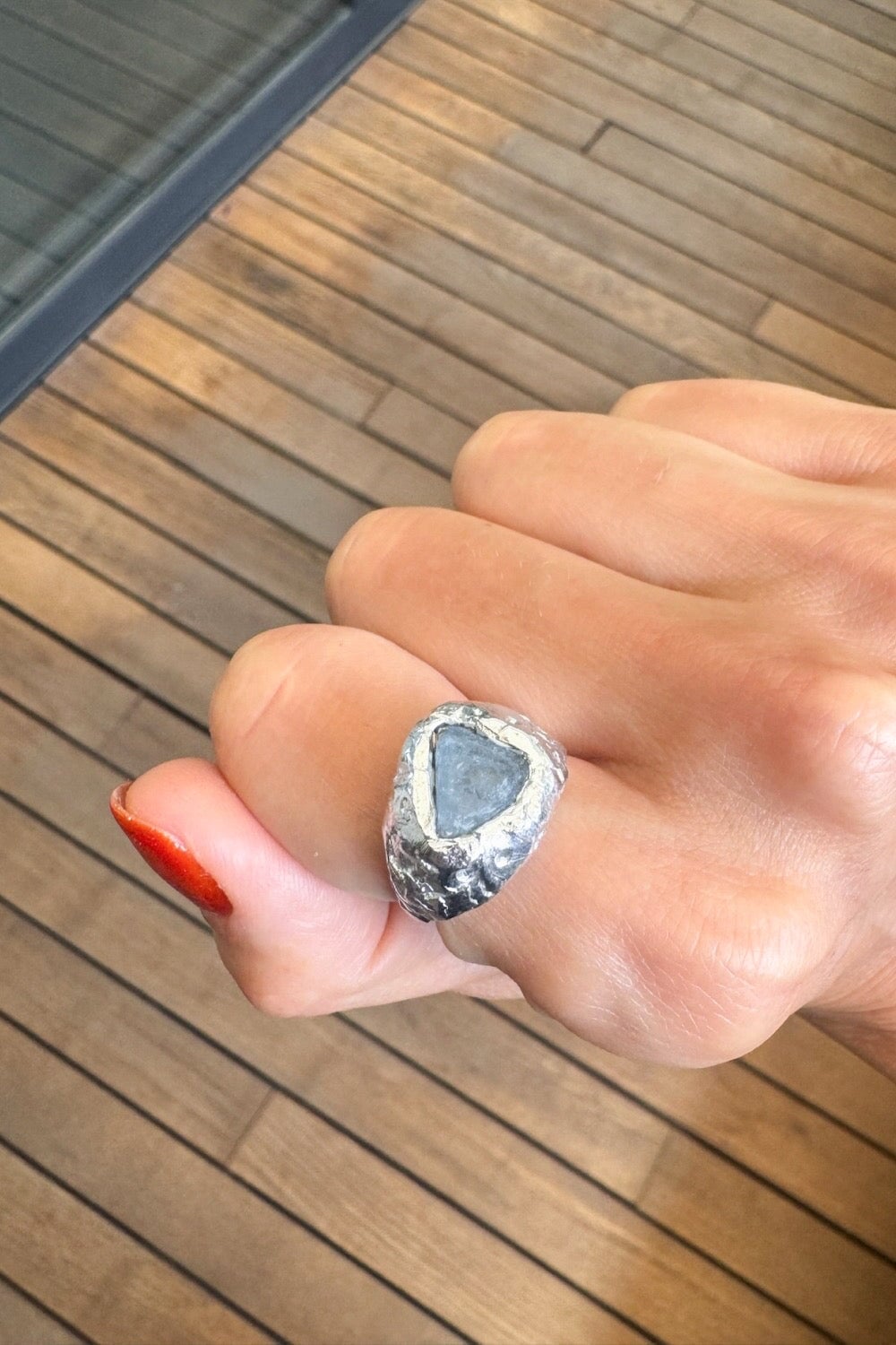 Aquamarine Selena Ring in Silver