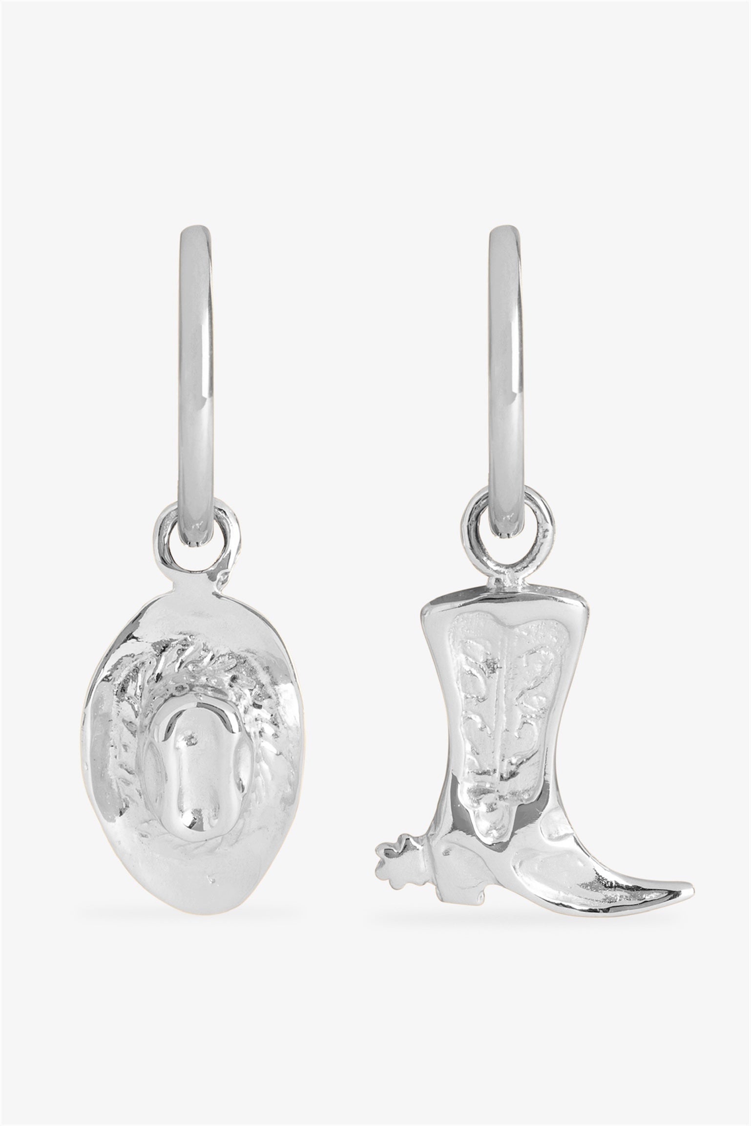 Silver Cowboy Hoops