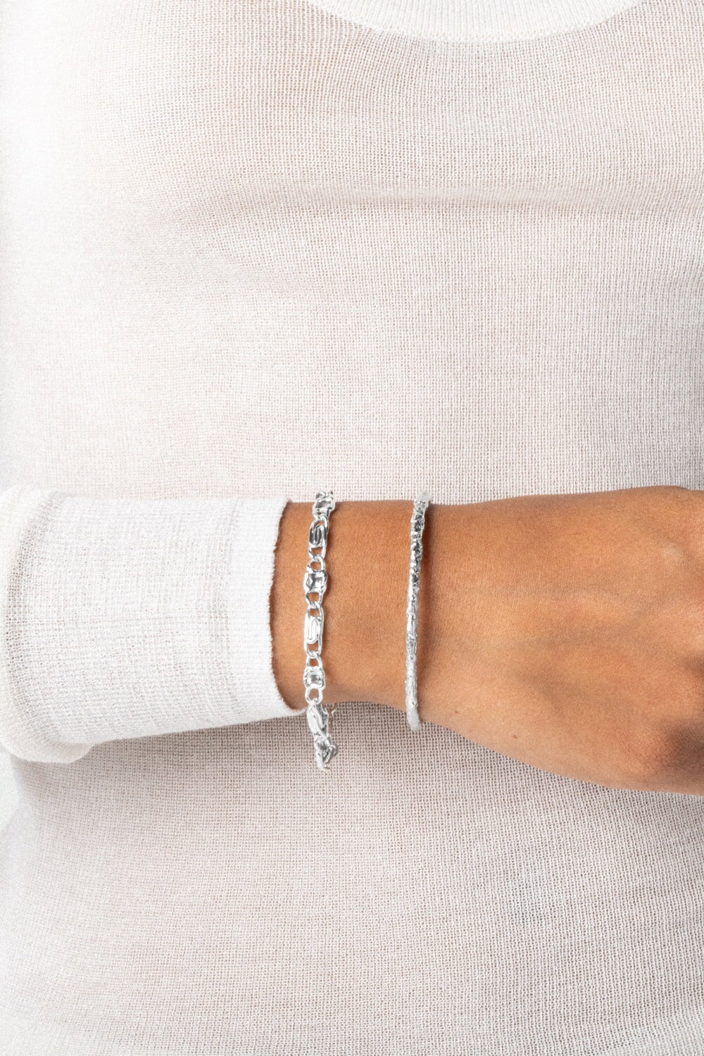 Spiral Bracelet Blue and White Topaz
