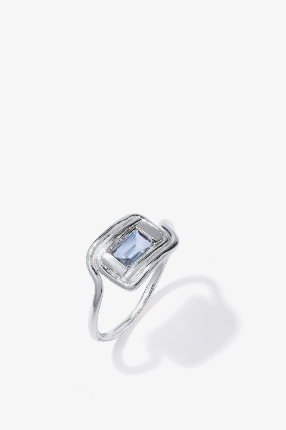 Spiral Ring Blue Topaz