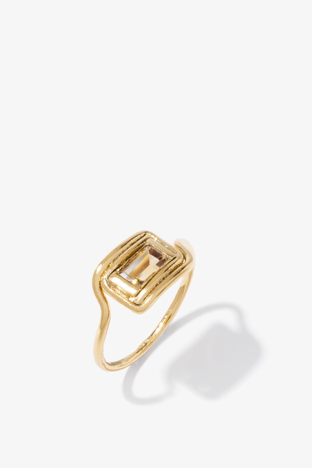 Spiral Ring Citrine