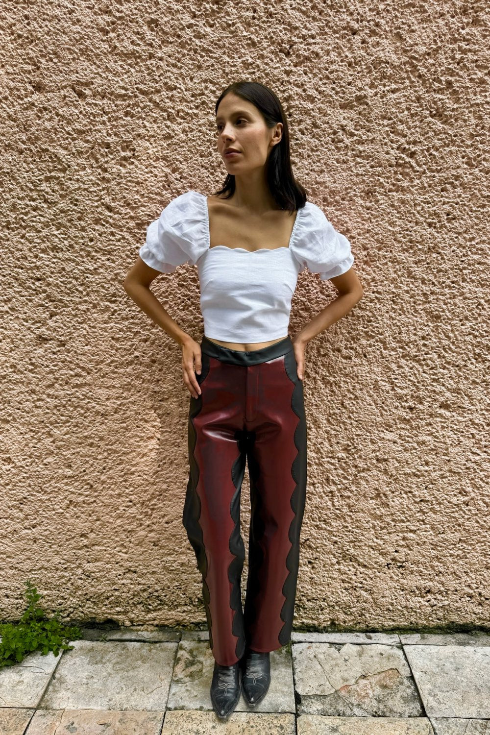 Vino Scallop Trousers In Cactus