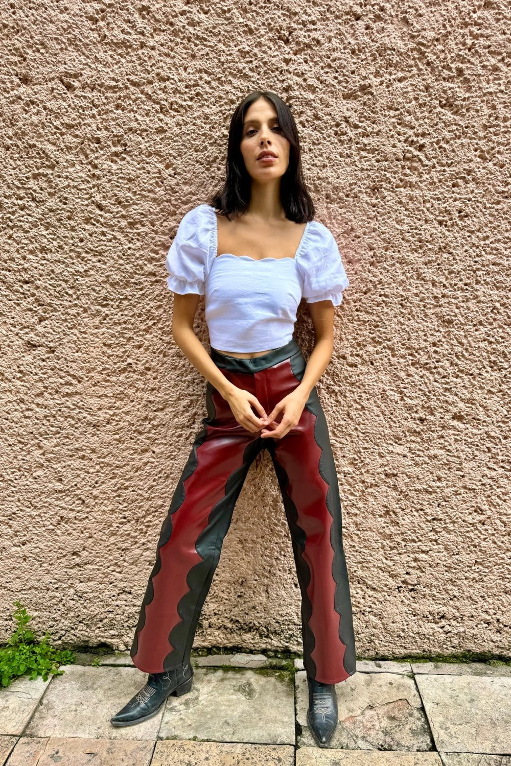 Vino Scallop Trousers In Cactus