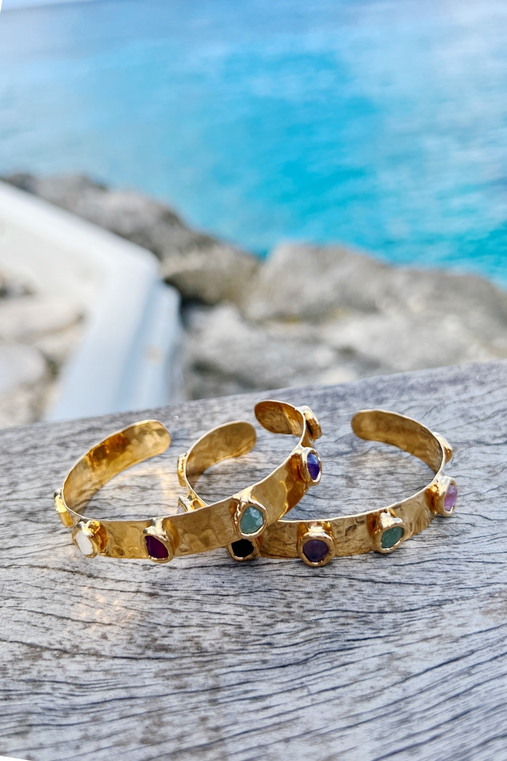 Rainbow Cuff in Gold - Tea & Tequila