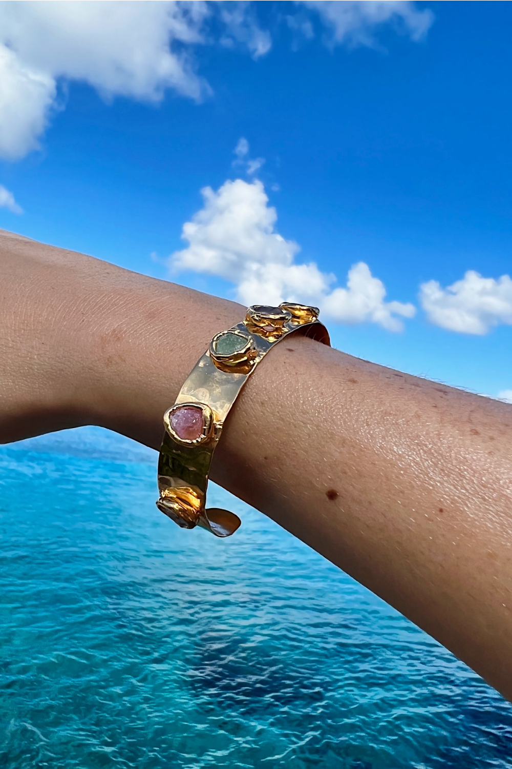 Rainbow Cuff in Gold - Tea & Tequila