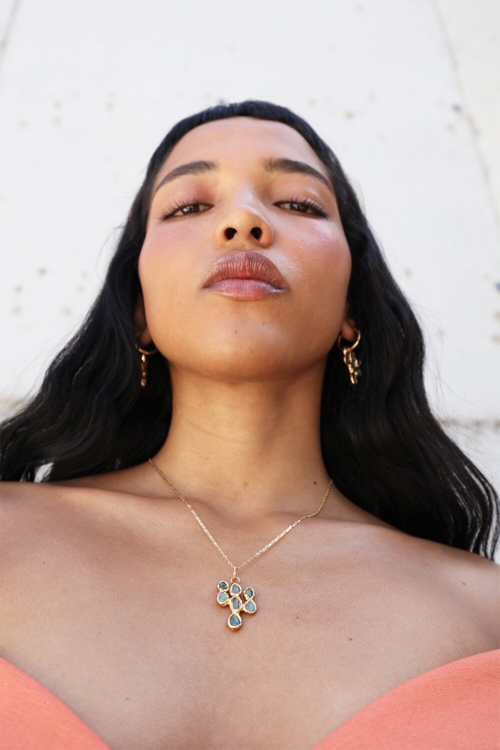 Jade Cactus Charm in Gold Jewellery Tea & Tequila