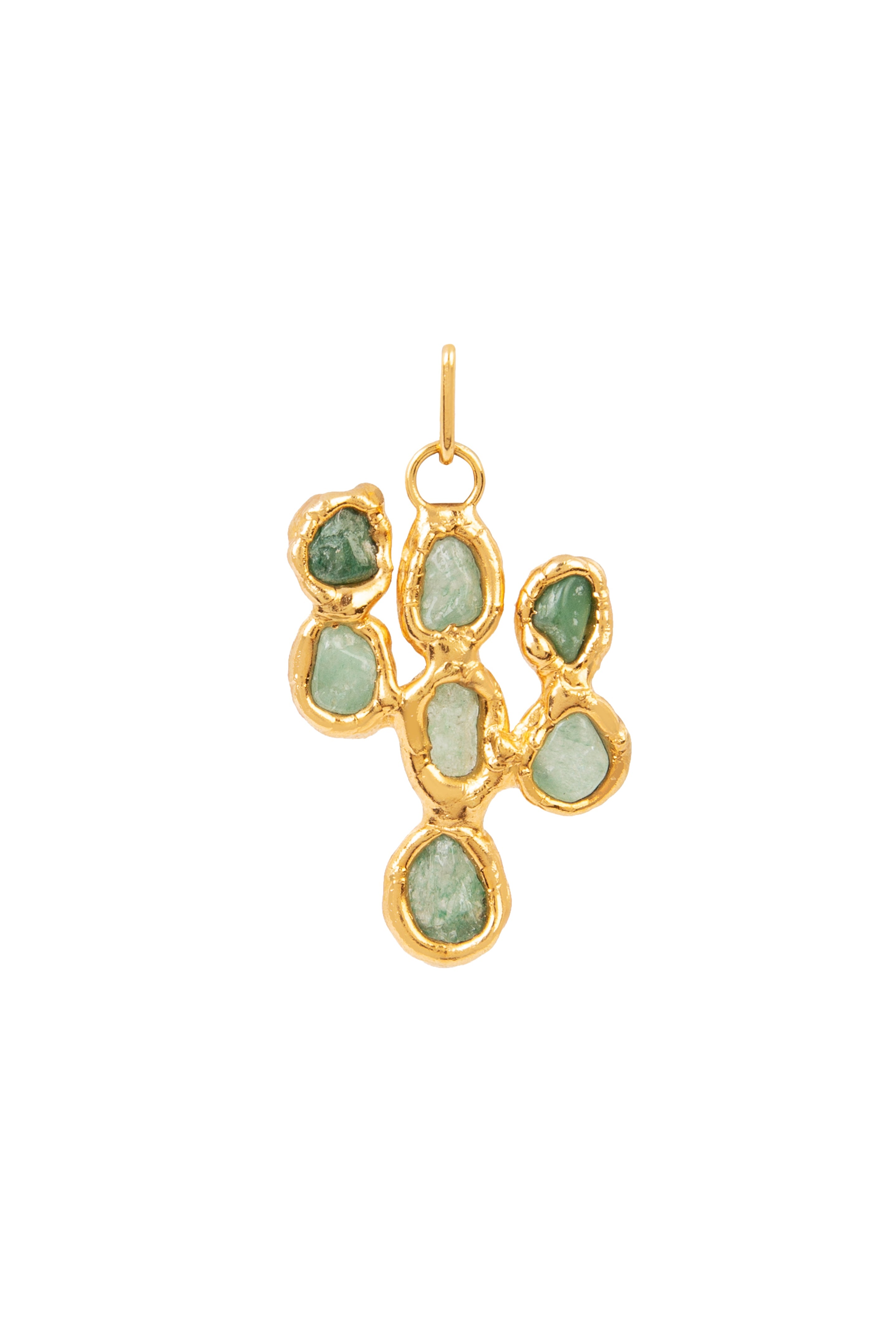 Jade Cactus Charm in Gold Jewellery Tea & Tequila