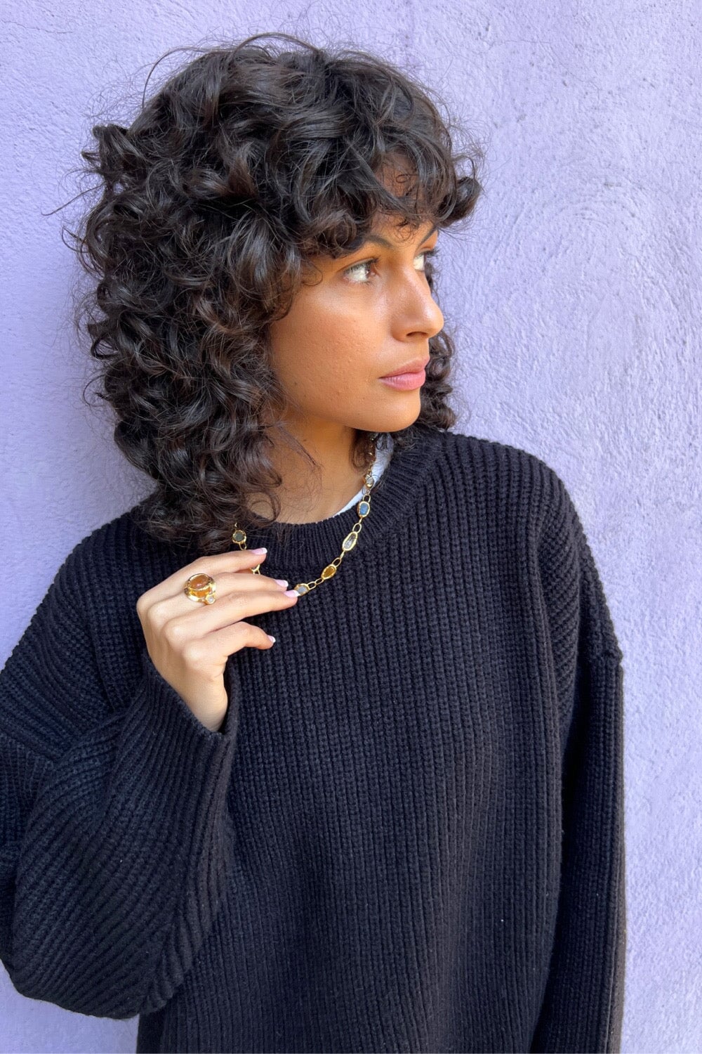 Rainbow Necklace in Gold Jewellery Tea & Tequila