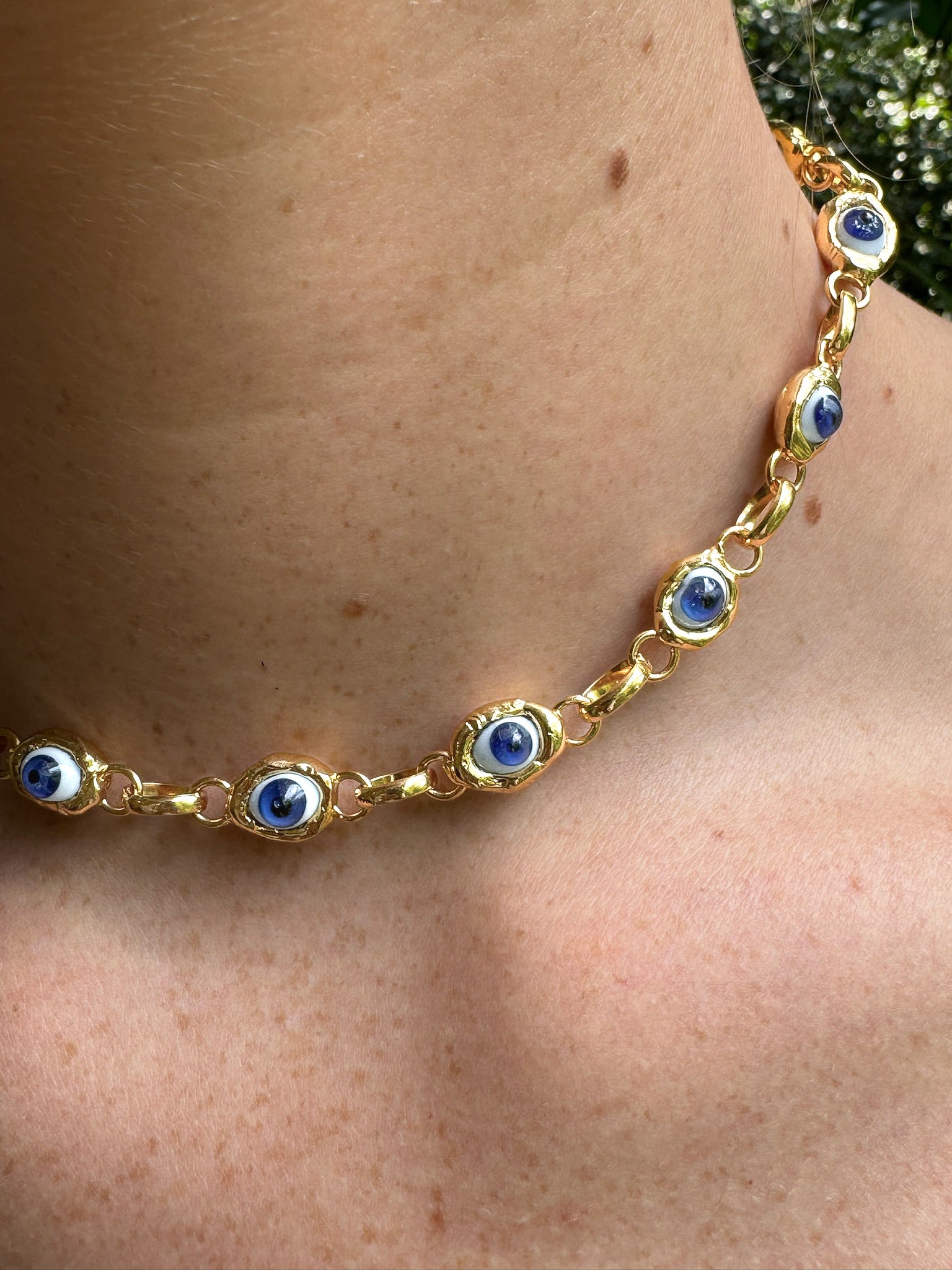 Protective Eye Necklace in Gold
