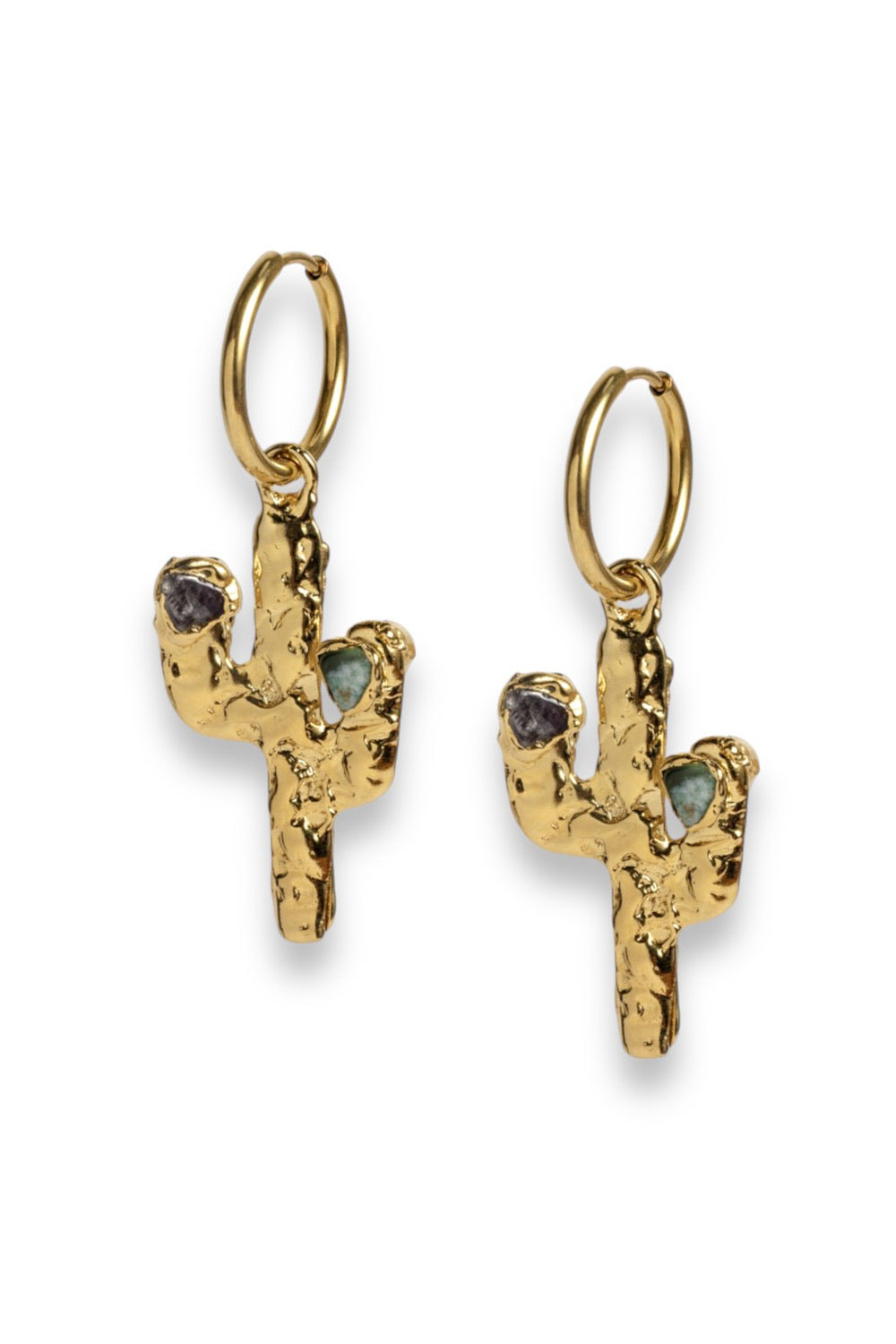 Cactus Flower Hoops
