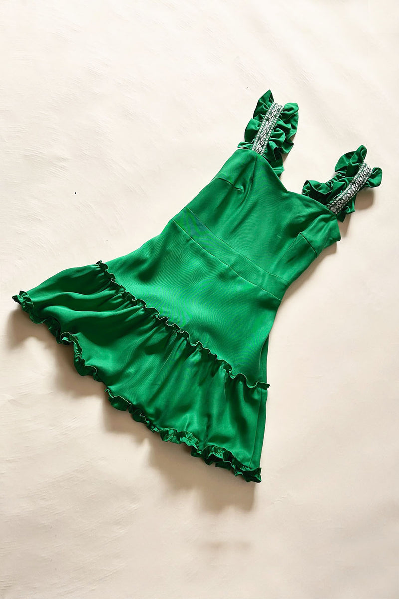 Green Carmelita Dress Sample - Tea & Tequila