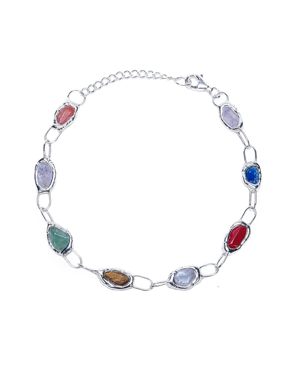 Silver Rainbow Link Chain Bracelet - Tea & Tequila