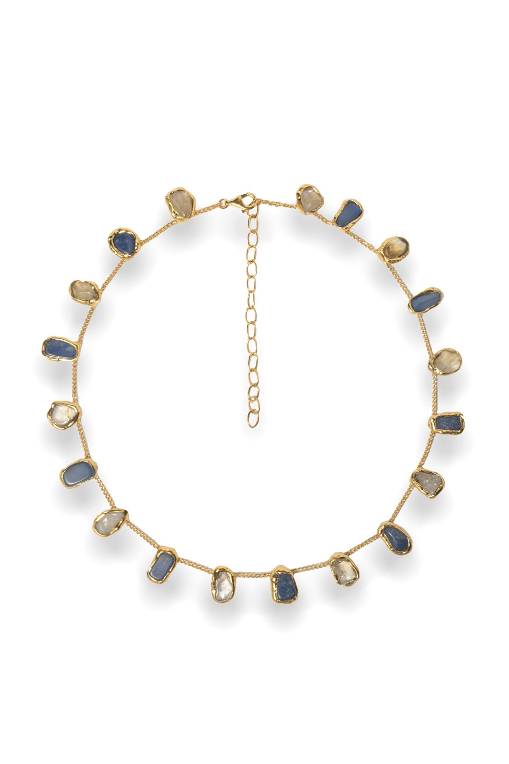 Mini Crystal Chain Necklace in Gold