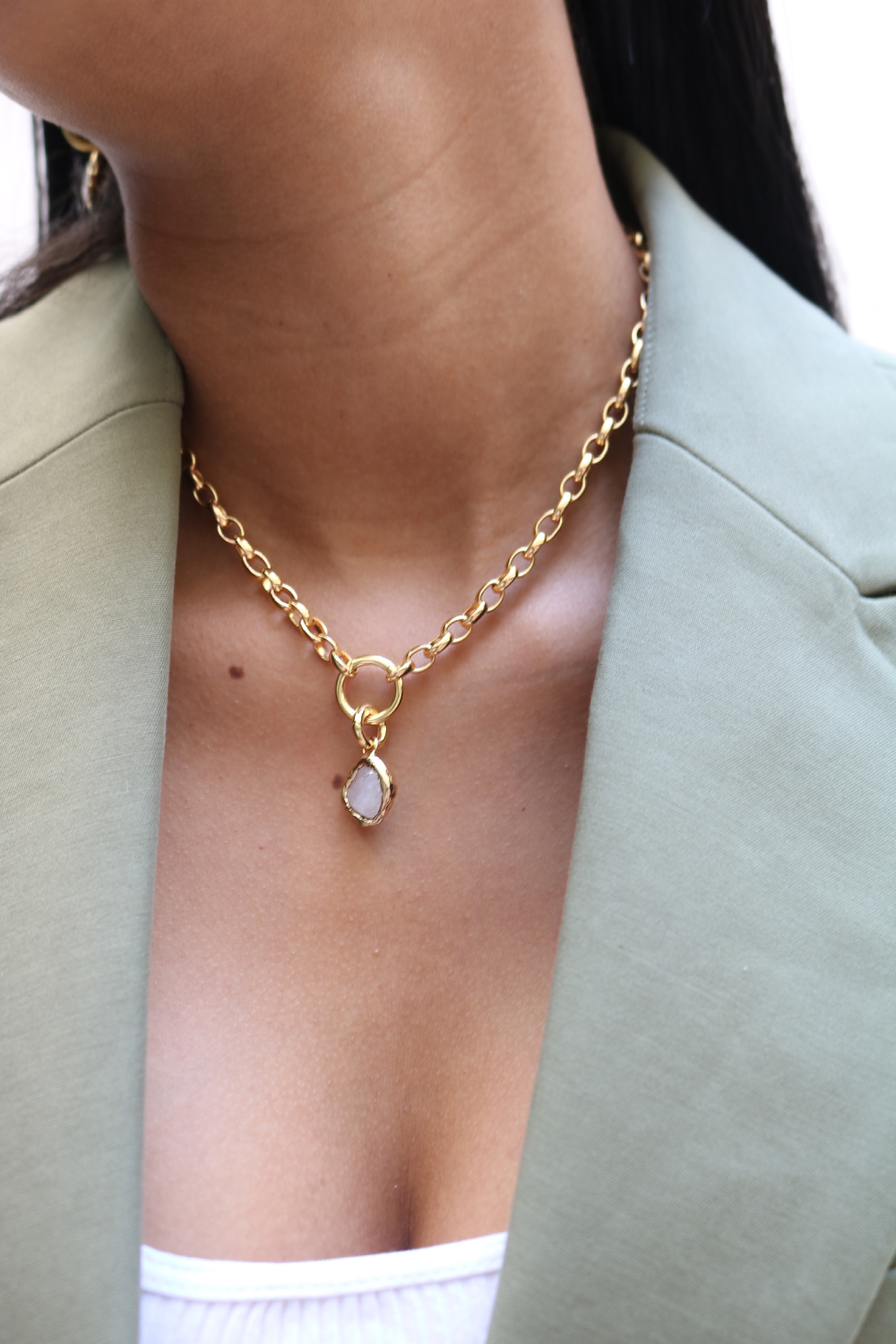 Gemstone Charm in Gold