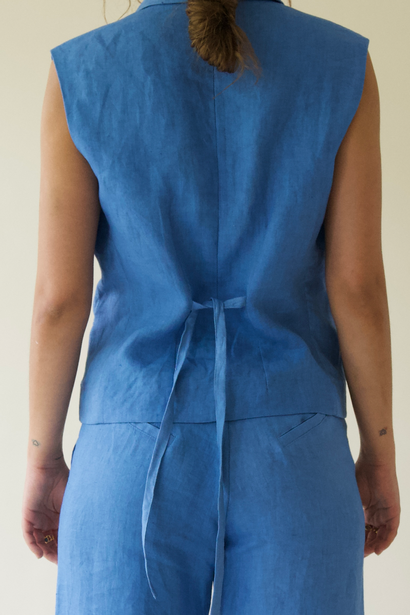 Indigo Natural Dye Waistcoat - Tea & Tequila