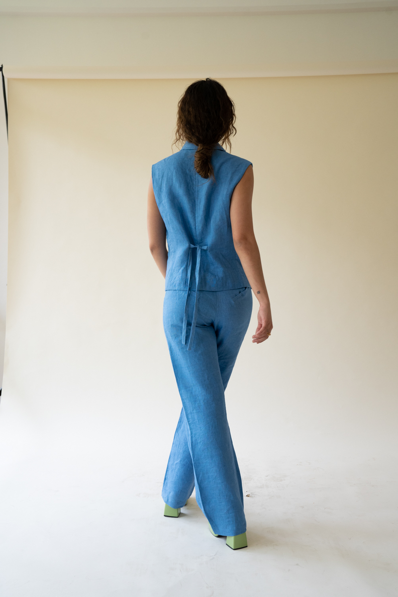 Indigo Natural Dye Waistcoat - Tea & Tequila