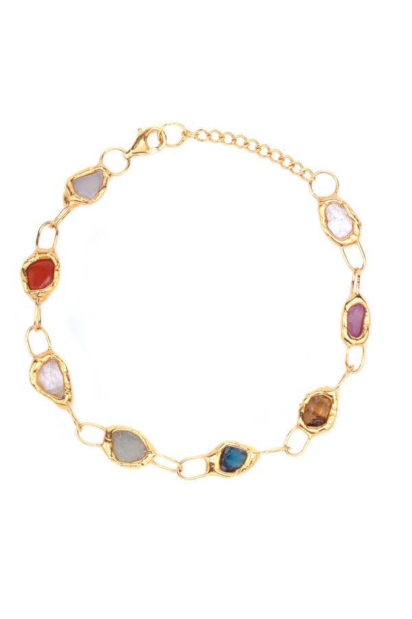 Gold Rainbow Link Chain Bracelet - Tea & Tequila