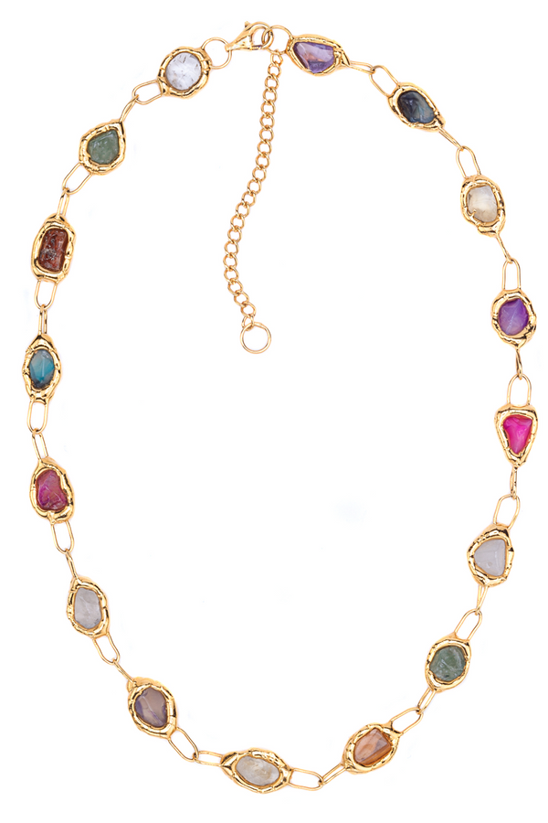 Gold Rainbow Link Chain Necklace - Tea & Tequila