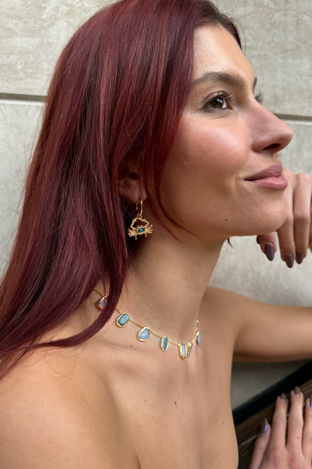 Gemstone Crab Hoops