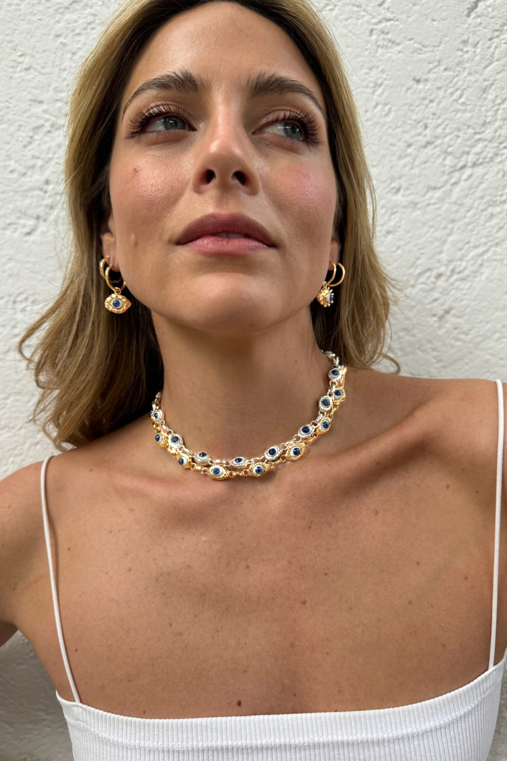 Protective Eye Necklace in Silver