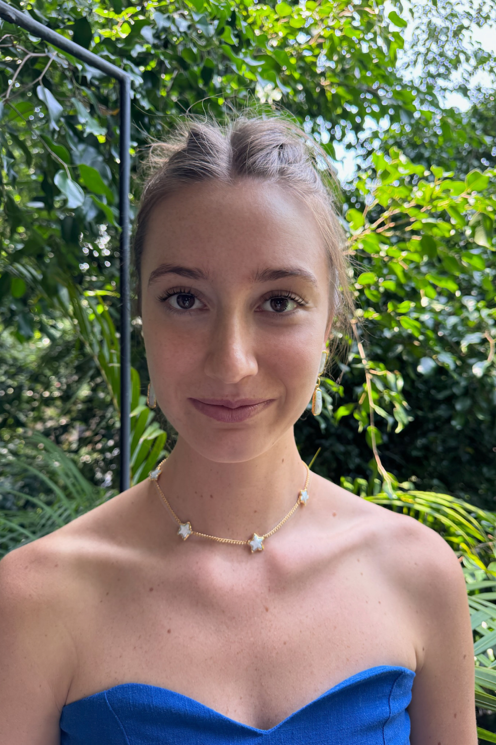 Pearl Star Necklace in Gold