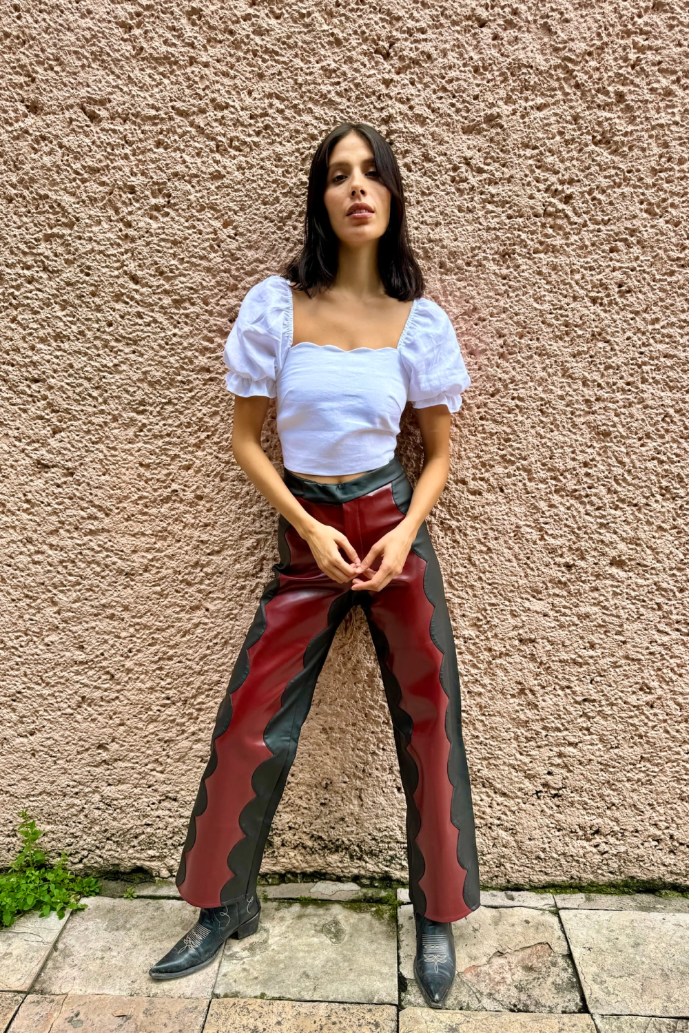 Vino Scallop Trousers In Cactus