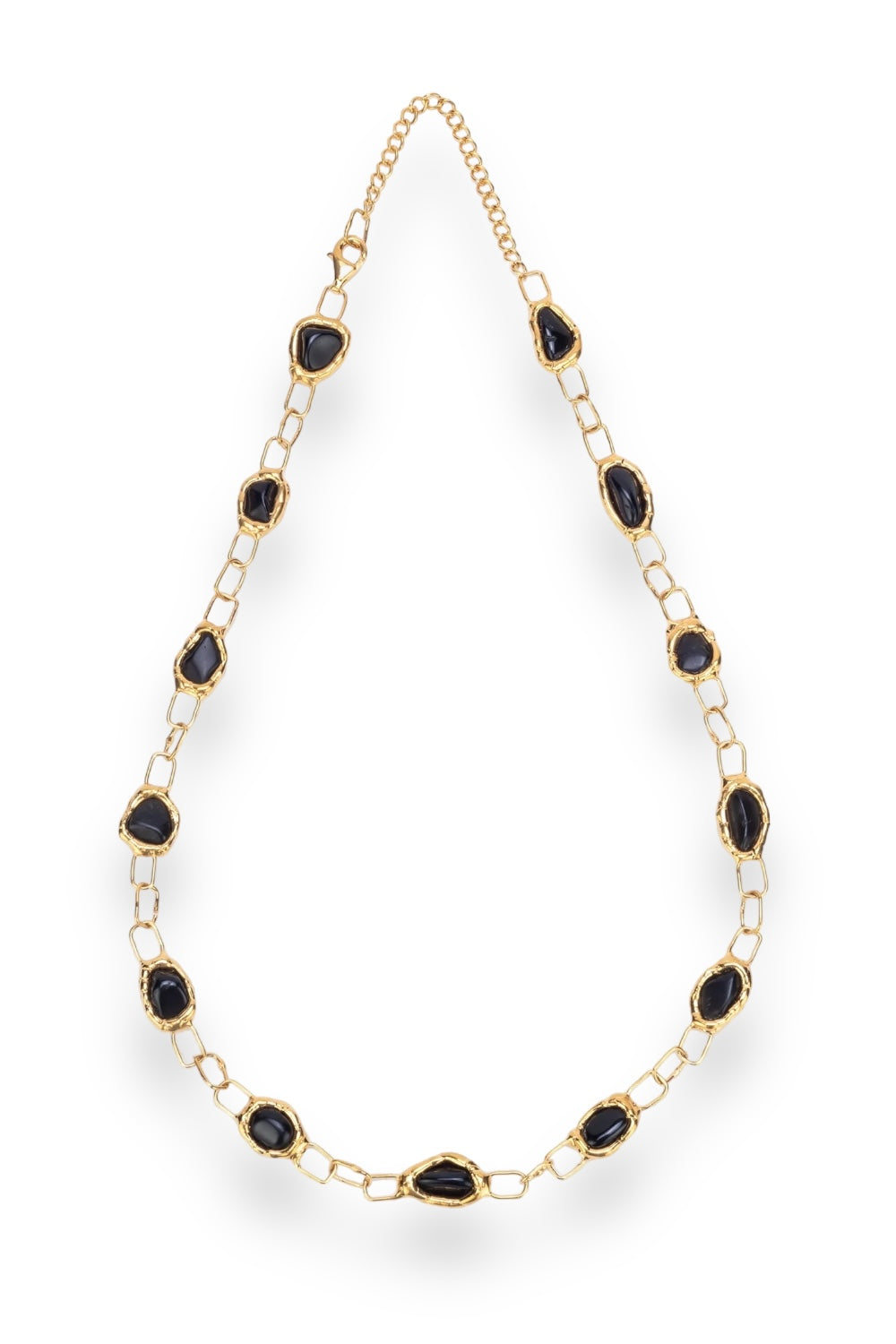 Onyx Square Link Necklace