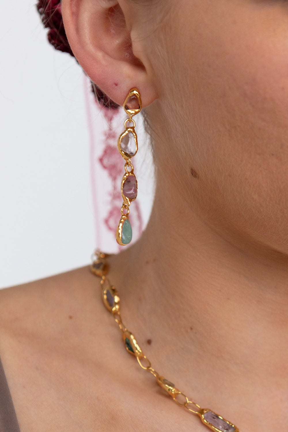 Gemstone Drop Earrings